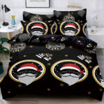 Set Lenjerie Pat Dublu , Cearceaf cu Elastic, 6 Piese din Bumbac Finet , Mos Craciun LFE2JH-XMAS016