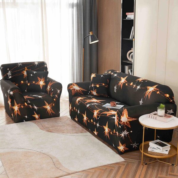 Set Husa Elastica pentru Canapea 2 Locuri + Fata de Perna