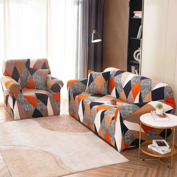 Set Husa Elastica pentru Canapea 3 Locuri + Fata de Perna