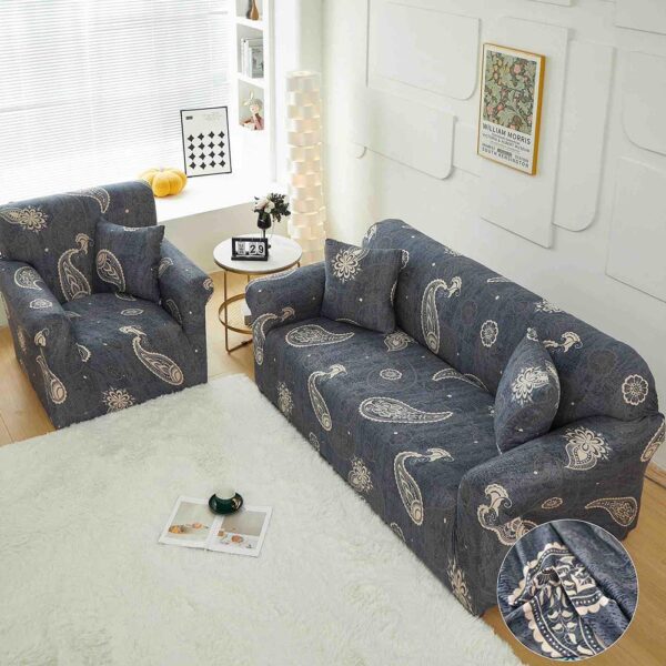 Set Husa Elastica pentru Canapea 2 Locuri + Fata de Perna