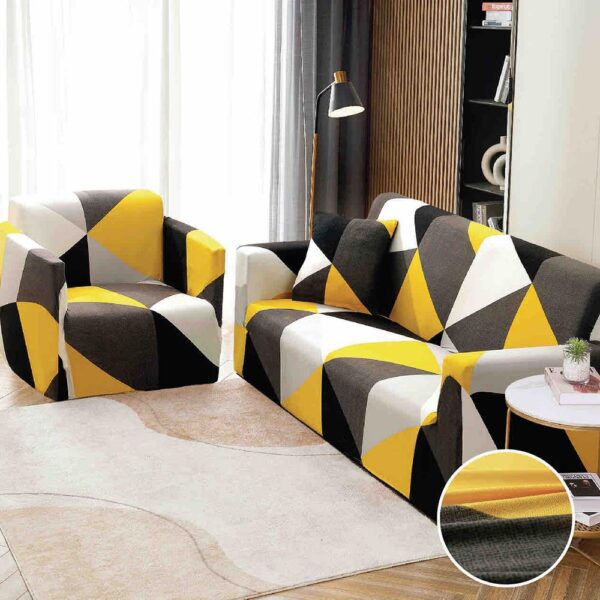 Set Husa Elastica pentru Canapea 2 Locuri + Fata de Perna