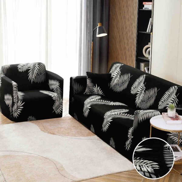 Set Husa Elastica pentru Canapea 2 Locuri + Fata de Perna