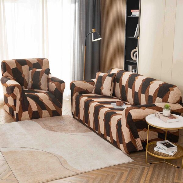 Set Husa Elastica pentru Canapea 2 Locuri + Fata de Perna