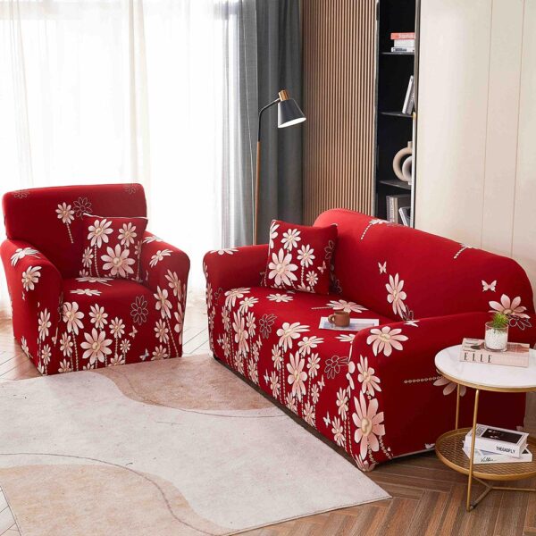 Set Husa Elastica pentru Canapea 2 Locuri + Fata de Perna