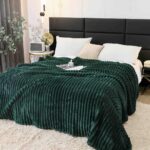 Patura Cocolino cu Dungi ,Pat 2 Persoane, 200x230 cm  - Verde