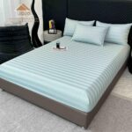 Lenjerie de pat DAMASC, 6 piese, 100% bumbac, Verde Menta - imagine 5