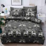 Set Lenjerie Pat Dublu , Cearceaf cu Elastic, 6 Piese din Bumbac Finet , Mos Craciun JOLFEXMAS10