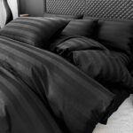 Lenjerie de pat DAMASC, 6 piese, 100% bumbac, Negru - imagine 5