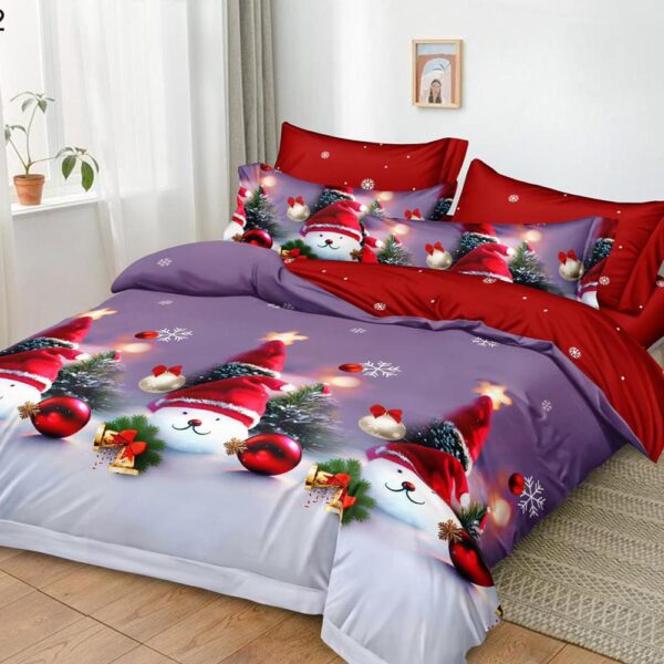 Lenjerie de pat  pentru pat dublu  Craciun  - finet , 6 piese LF7XMAS-12