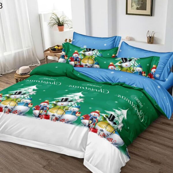Lenjerie de pat  pentru pat dublu  Craciun  - finet , 6 piese LF7XMAS-13