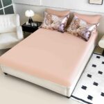 Lenjerie de pat dublu , Tesatura tip Finet,  6 piese , Imprimeu 5D Fluturi Pastel - imagine 2