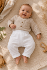 Pantalonași din Muselină Premium pentru Bebeluși 3–6 luni - imagine 2