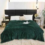 Patura Cocolino cu Dungi ,Pat 2 Persoane, 200x230 cm  - Verde - imagine 2