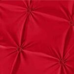 Lenjerie de pat cu pliuri  pentru pat dublu  - finet , 6 piese - Rosu - imagine 2