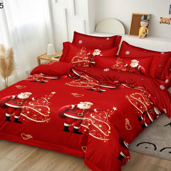 Lenjerie de pat  pentru pat dublu  Craciun  - finet , 6 piese LF7XMAS-25