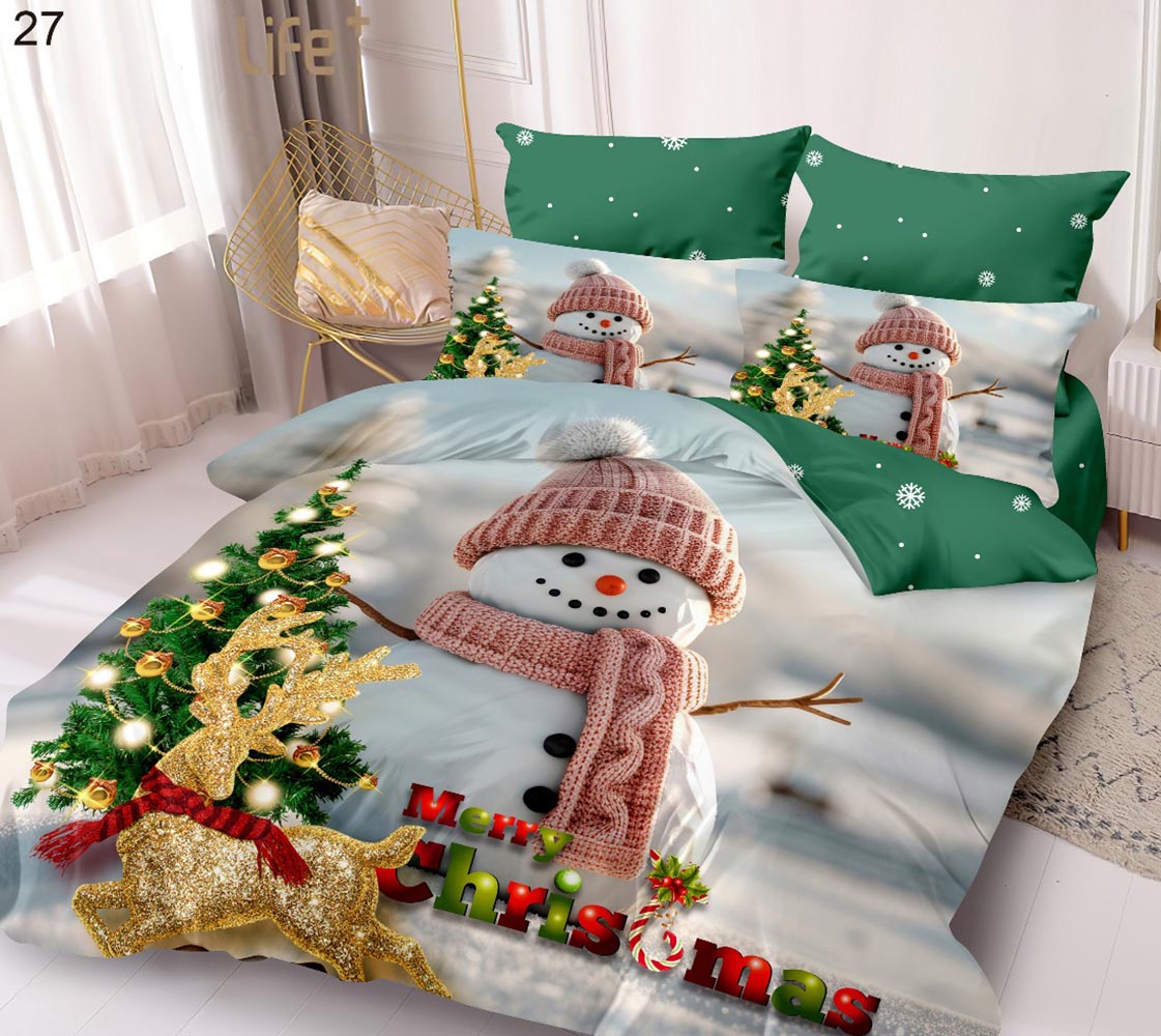 27.jpg Lenjerie de pat pentru pat dublu Craciun - finet , 6 piese LF7XMAS-27 - imagine 1