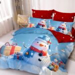 Lenjerie de pat  pentru pat dublu  Craciun  - finet , 6 piese LF7XMAS-29