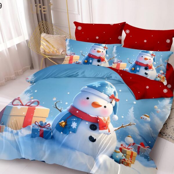 Lenjerie de pat  pentru pat dublu  Craciun  - finet , 6 piese LF7XMAS-29