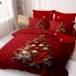 Lenjerie de pat  pentru pat dublu  Craciun  - finet , 6 piese LF7XMAS-3