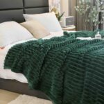 Patura Cocolino cu Dungi ,Pat 2 Persoane, 200x230 cm  - Verde - imagine 3