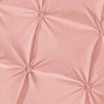 Lenjerie de pat cu pliuri  pentru pat dublu  - finet , 6 piese, Cearceaf cu elastic - Roz Pastel - imagine 2