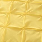 Lenjerie de pat cu pliuri  pentru pat dublu  - finet , 6 piese, Cearceaf cu elastic - Galben - imagine 2