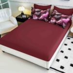Lenjerie de pat dublu , Tesatura tip Finet,  6 piese , Imprimeu 5D Inimioare - imagine 2