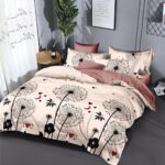 Lenjerie de pat  pentru pat dublu  - tesatura tip finet , 6 piese LF7-20436