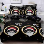 Set Lenjerie Pat Dublu , Cearceaf cu Elastic, 6 Piese din Bumbac Finet , Mos Craciun JOLFEXMAS06