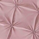 Lenjerie de pat cu pliuri  pentru pat dublu  - finet , 6 piese, Cearceaf cu elastic - Roz Pudra - imagine 2