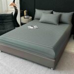 Lenjerie de pat DAMASC, 6 piese, 100% bumbac, Verde Salvie - imagine 5