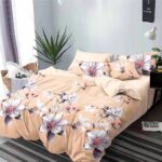 Lenjerie de pat  pentru pat dublu  -Țesătură tip finet , 6 piese LF7-AB-810