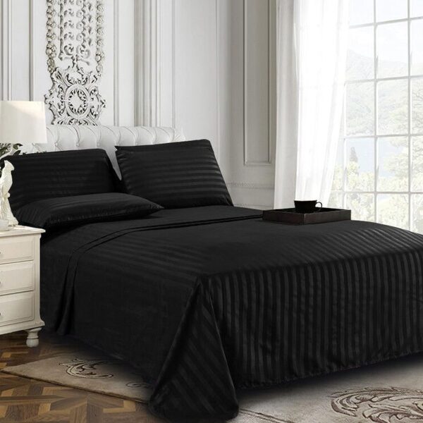 Lenjerie Pat Dublu, Damasc, Bumbac 100 %, Cearceaf cu elastic 180*200 cm