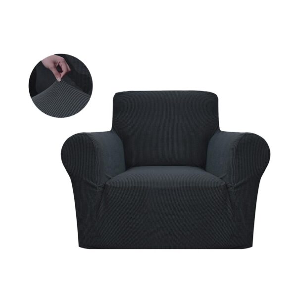 Set  2 Huse Fotolii Lycra - Gri Inchis
