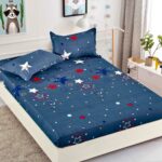 Set husa pentru pat 90*200 cm confectionata din bumbac finet cu imprimeu + 2 fete de perna HP1JH-004