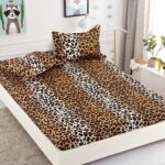 Set husa pentru pat 90*200 cm confectionata din bumbac finet cu imprimeu + 2 fete de perna HP1JH-006
