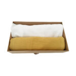 Set scutece muselina creponata ocru+ alb - imagine 2