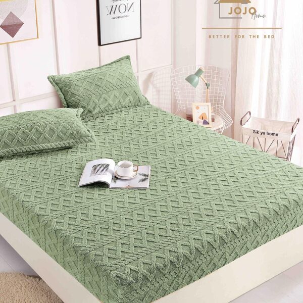Husa pat cu elastic 180x200 cm Cocolino Tricot + 2 fețe perna JOHCT04