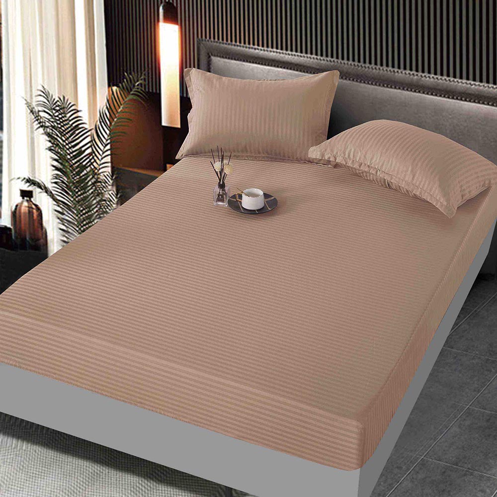 JOHDM18003-1.jpg Husa Pat cu Elastic, Țesătuta tip Damasc ,180x200 cm, 2 Fete de Pernă JOHDM18003 - imagine 1