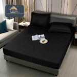 Husă pat impermeabilă cu elastic 180×200 + 2 fețe pernă JOHI18003