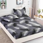 Husă Pat pentru 1 persoană cu 2 fețe de pernă, Țesătură Tip Finet JOHPSI03