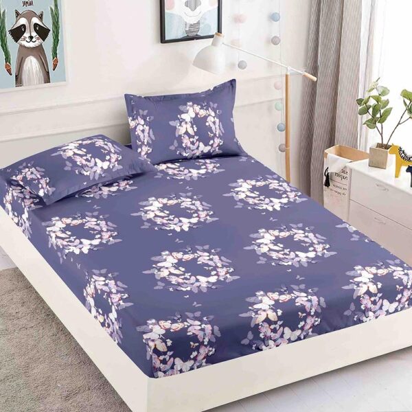 Husa Pat Dublu cu elastic cu 2 fete de perna, tesaturaTip Finet JOJHP05
