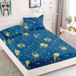 Husa Pat Dublu cu elastic cu 2 fete de perna, tesaturaTip Finet JOJHP10
