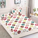 Husa Pat Dublu cu elastic cu 2 fete de perna, tesaturaTip Finet JOJHP11