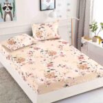 Husa Pat Dublu cu elastic cu 2 fete de perna, tesaturaTip Finet JOJHP21