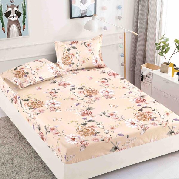 Husa Pat Dublu cu elastic cu 2 fete de perna, tesaturaTip Finet JOJHP21