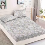 Husa Pat Dublu cu elastic cu 2 fete de perna, tesaturaTip Finet JOJHP23