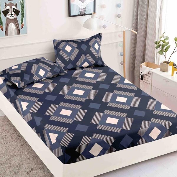 Husa Pat Dublu cu elastic cu 2 fete de perna, tesaturaTip Finet JOJHP28