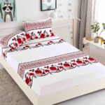 Husa Pat Dublu cu elastic cu 2 fete de perna, tesaturaTip Finet JOJHP64
