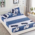 Husa Pat Dublu cu elastic cu 2 fete de perna, tesaturaTip Finet JOJHP65